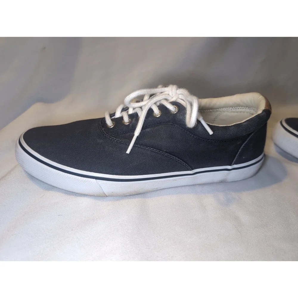 Sperry Top Sider CVO Salt-Washed Canvas Sneaker, 1048024, Navy, Size 10.5M